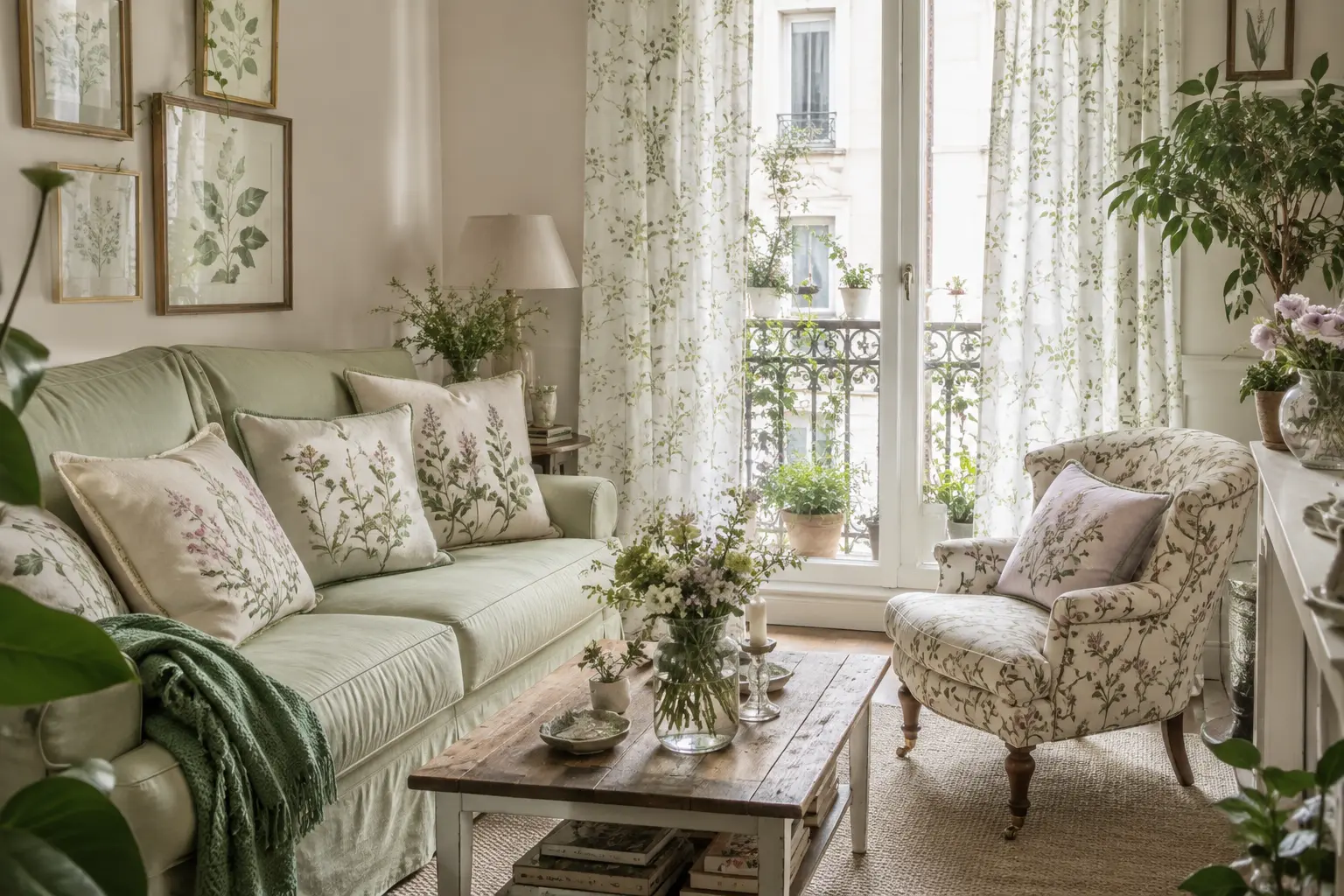 Kleines botanisch-romantisches Wohnzimmer