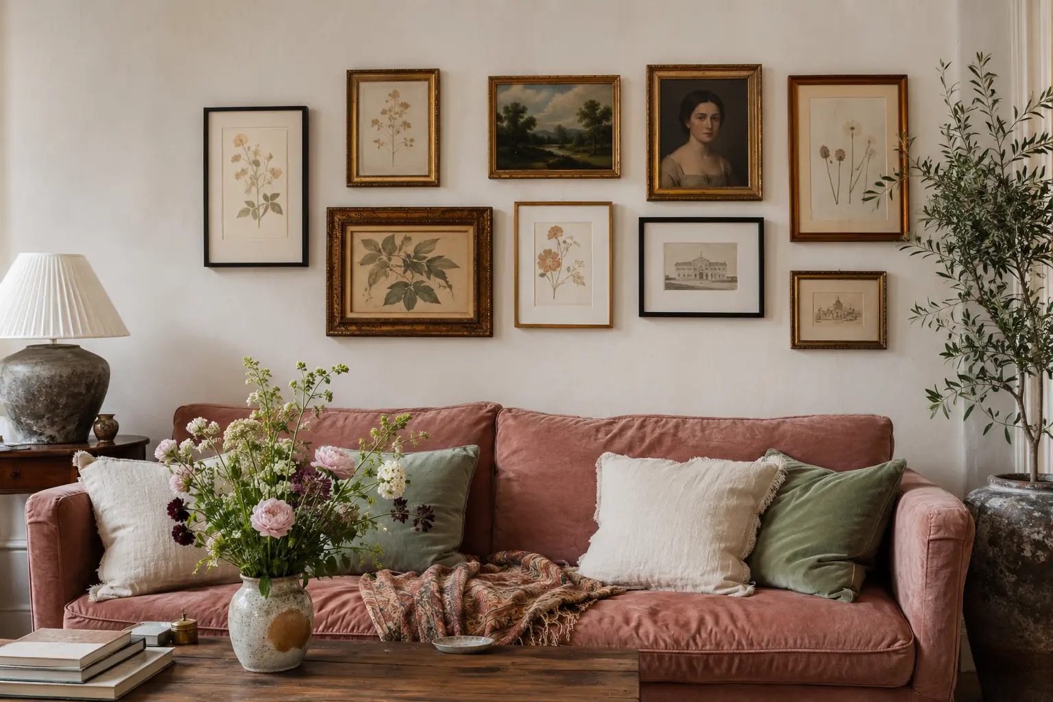 Bilderwand im Vintage-Stil gestalten: Größen, Abstände und Anordnung